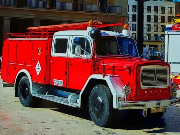 Firetruck Puzzle Game Cover