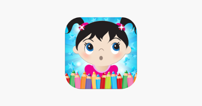 Little Girls Coloring World Drawing Story Kids Game Image