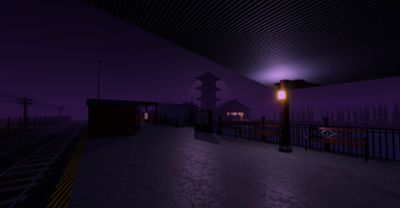 A night at Kisaragi station. Image