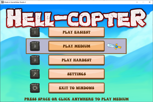 Hell-Copter  - Accessible Game - One Button Simple Control System Game Cover