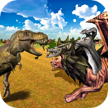 Lion Chimera Dragon vs Wild Dinosaur Image
