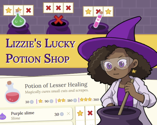 Lizzie's Lucky Potion Shop Game Cover