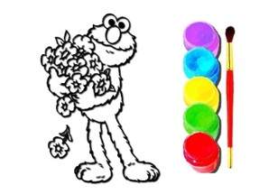 Elmo Coloring Book Image