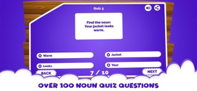 English Grammar Noun Quiz Game Image