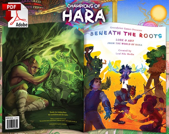 Champions of Hara - Beneath the Roots (Lore Book) PDF Game Cover