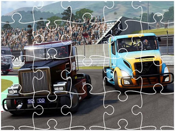 Racing Trucks Jigsaw Game Cover