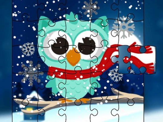 Winter Snowy Owls Jigsaw Game Cover