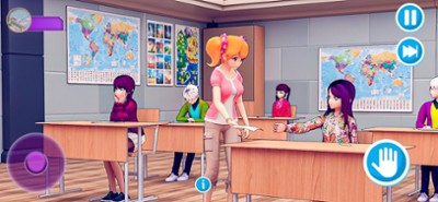 Anime High School Teacher 3D Image