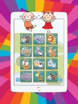 Easy Animals Matching Game with Phonics for Kids Image