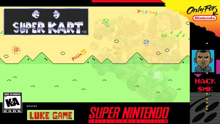 Super Invisible Kart - Super Mario Kart Romhack Game Cover