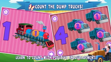 Trucks World Count and Touch- Toddler Counting 123 for Kids Image