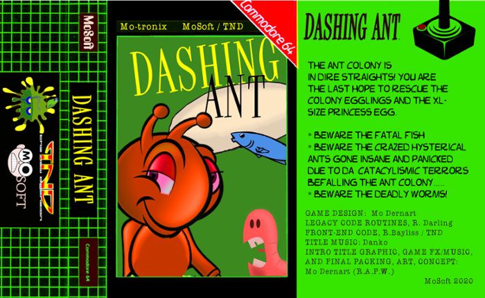 Dashing Ant (C64) Commodore 64 Game Cover