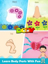 Learning Human Body Parts - Baby Learning Body Parts Image