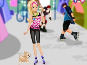 Barbie on roller skates Image