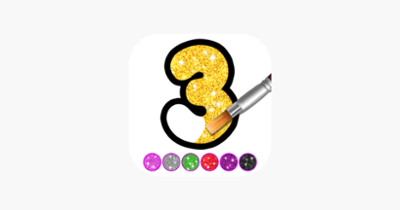 Coloring Glitter Numbers Image