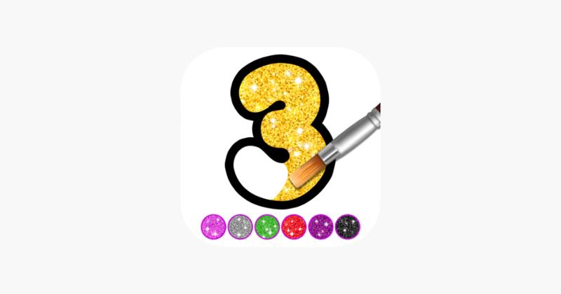 Coloring Glitter Numbers Game Cover