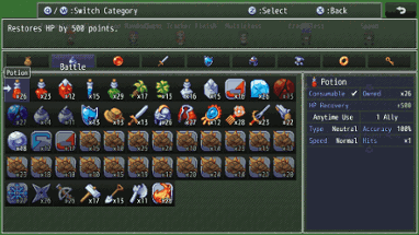 Visual Item Inventory plugin for RPG Maker MZ Image