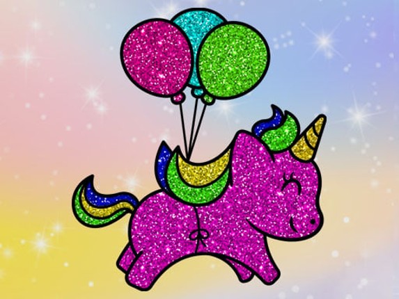 Coloring Book: Glittered Unicorns Game Cover