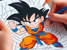 Anime Coloring Book Image