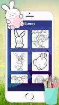 Cute Bunny Coloring Painting Book for kid Image
