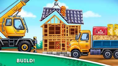 Truck games - build a house Image