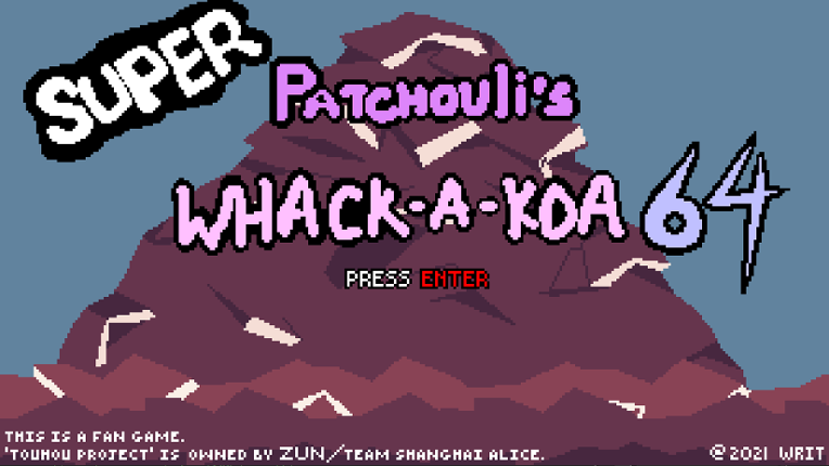 SUPER Patchouli's WHACK-A-KOA 64 Game Cover