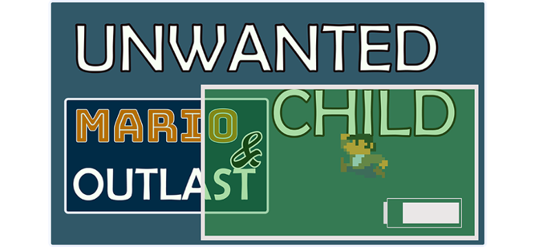 Unwanted Child - A game based on Mario & Outlast Game Cover