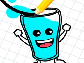 Happy Glass : Fill the Glass by Draw Lines Image
