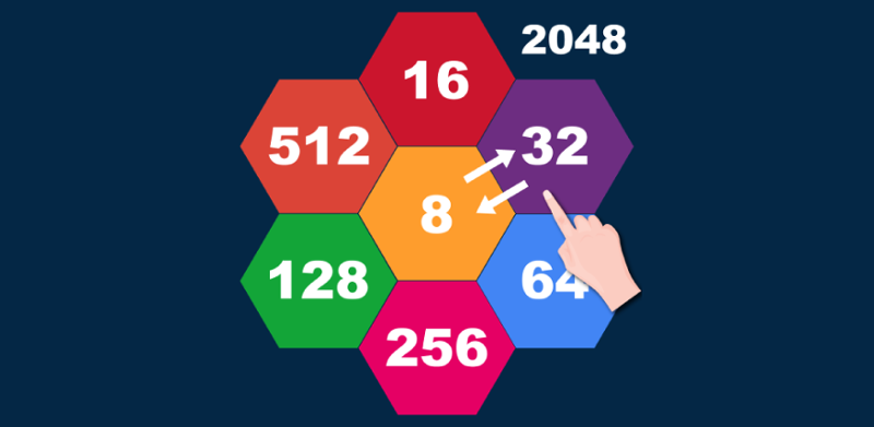 Hexagons 2048 Puzzle: Swap n Merge Numbers Game Cover