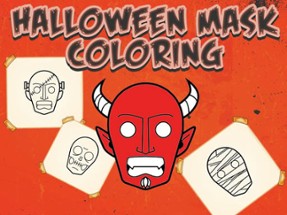 Halloween Mask Coloring Book Image