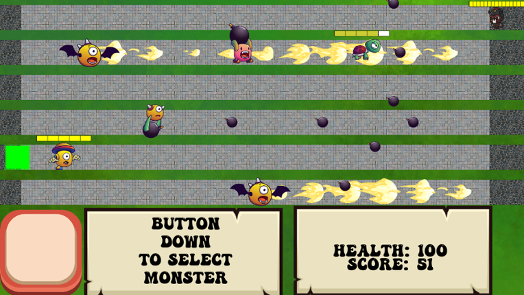 One Button Controlled - Monsters V Dead - Accessible Game Game Cover