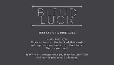 Blind Luck - Business Card Image
