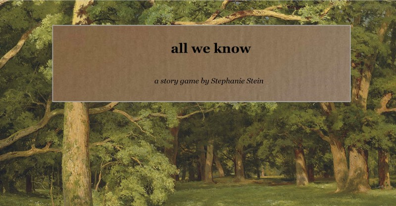 All We Know Game Cover