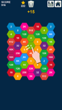 Hexagons 2048 Puzzle: Swap n Merge Numbers Image
