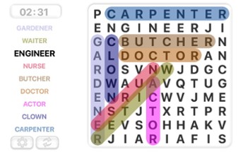 Word Search in english - Find letters and create words with this fun puzzle game Image