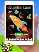 Rockets &amp; Spaceships Coloring - Drawing for kids free games Image
