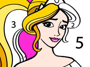 Princess Coloring By Number Image