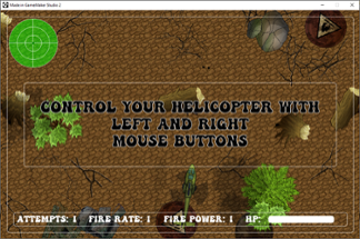 One Button Controlled - Hell Copter - Accessible Game Image
