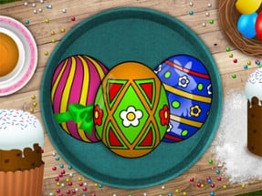 Handmade Easter Eggs Coloring Book Image
