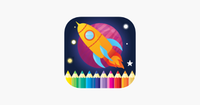 Rockets &amp; Spaceships Coloring - Drawing for kids free games Image