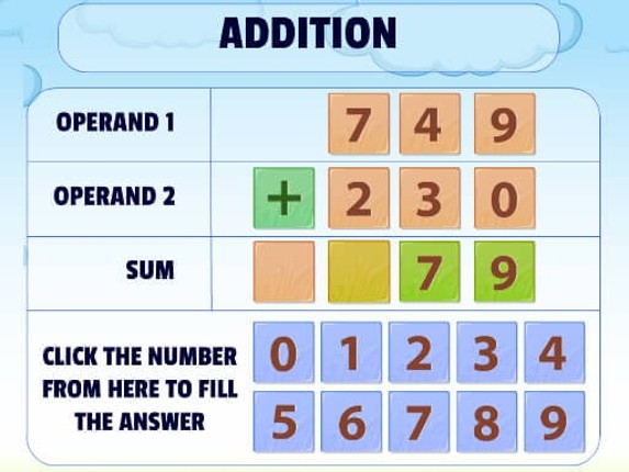 Addition Practice Game Cover