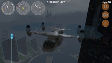 Airplane Fly Megatropolis Image