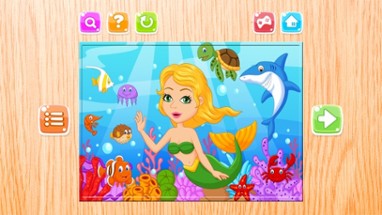 Mermaid Princess Puzzle Under Sea Jigsaw for Kids Image