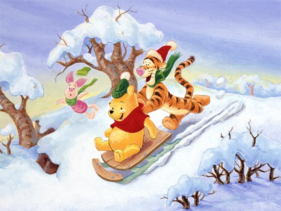 Christmas Winnie Pooh Jigsaw Game Cover