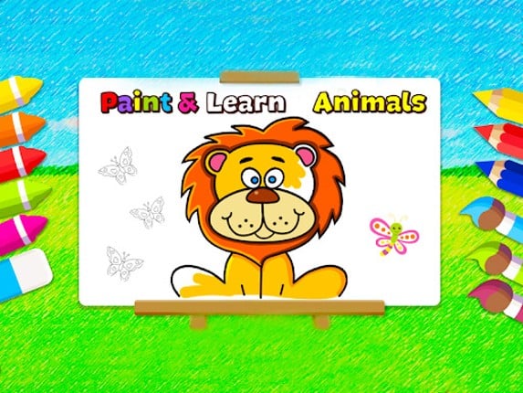 Paint and Learn Animals Game Cover