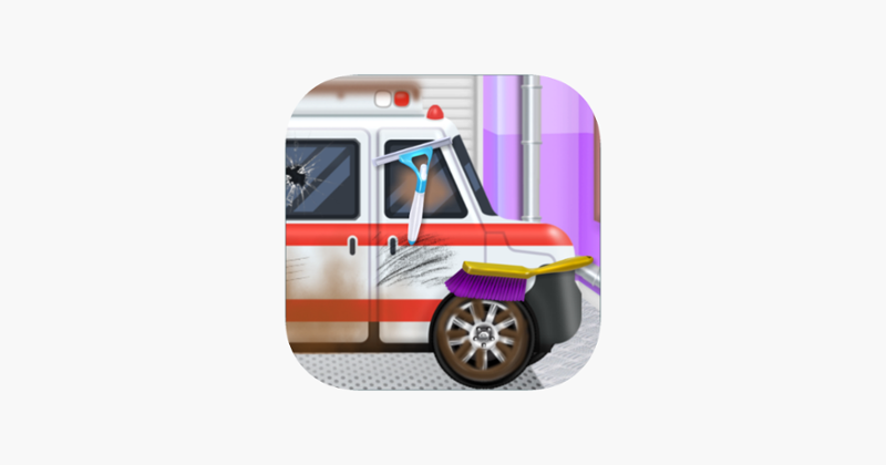 Emergency Vehicles at Car Wash Game Cover
