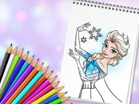 Amazing Princess Coloring Book Image