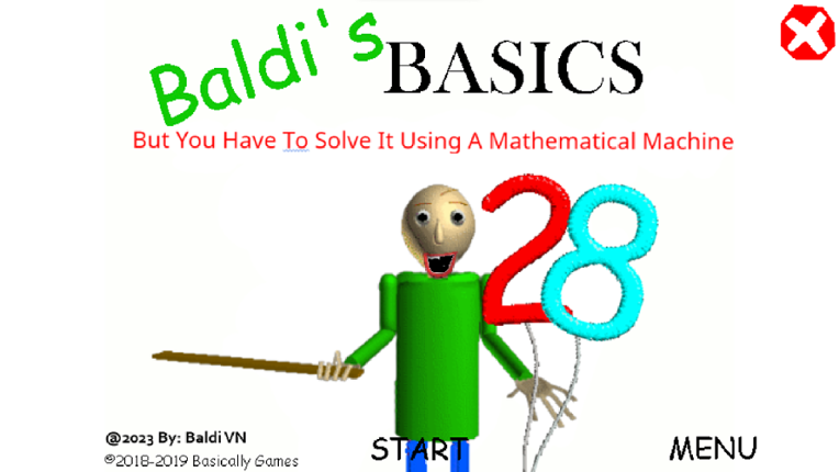 Baldi's Basics But You Have To Solve It Using A Math Machines Game Cover