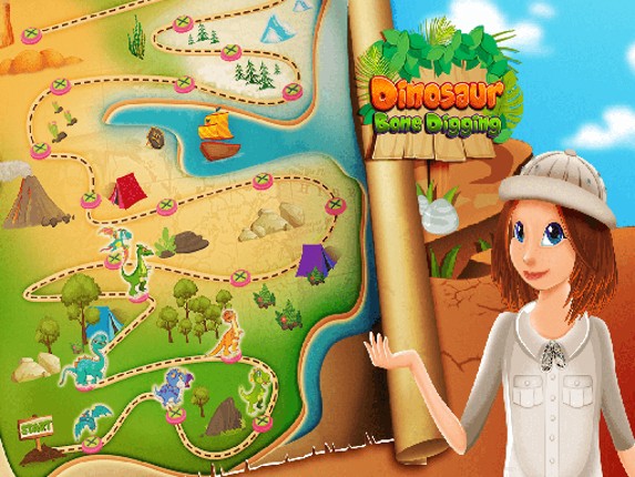 Nastya Dinosaur Bone Digging Games Game Cover