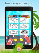 Fish Coloring Book For Kids: Drawing &amp; Coloring page games free for learning skill Image